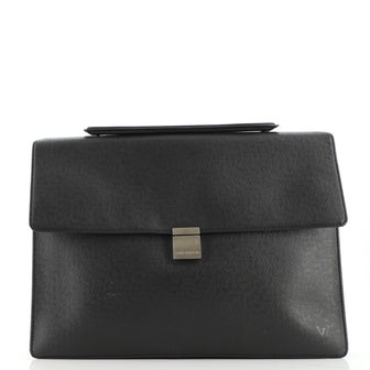 Louis Vuitton Porte-Documents Angara Handbag Taiga Leather