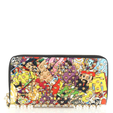 Christian Louboutin Panettone Wallet Spiked Printed Leather