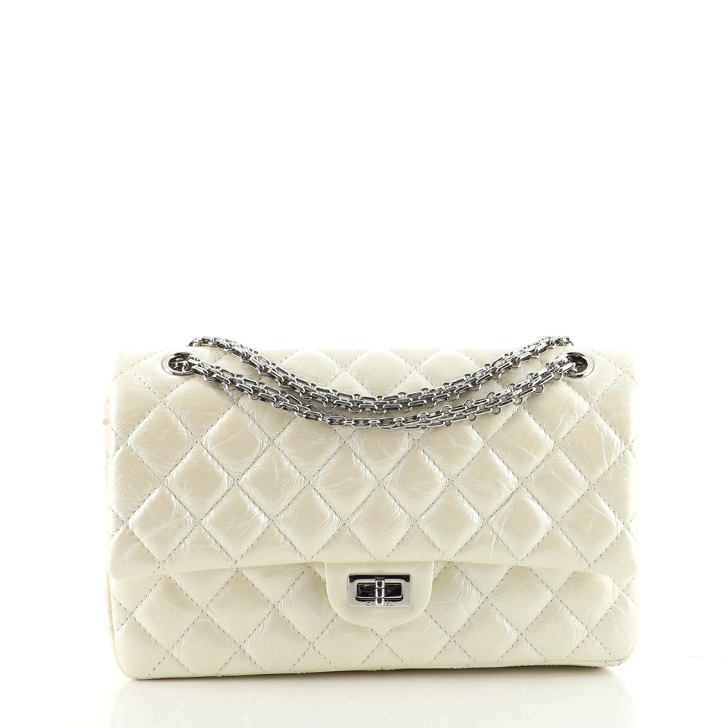 Chanel Reissue 2.55 Flap Bag Quilted Metallic Aged Calfskin 226 Neutral  1307716