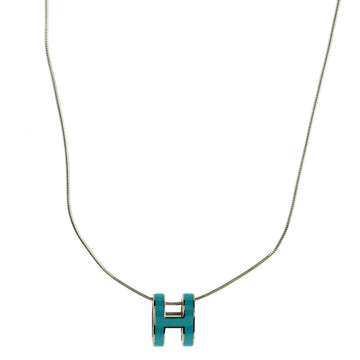 Hermes Pop H Pendant Cord Necklace Metal and Enamel