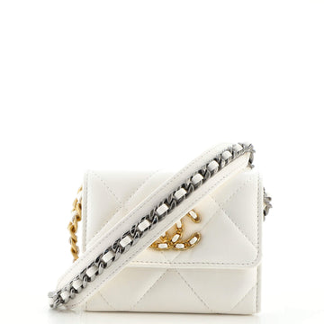 Chanel 19 Card Holder on Chain Quilted Lambskin