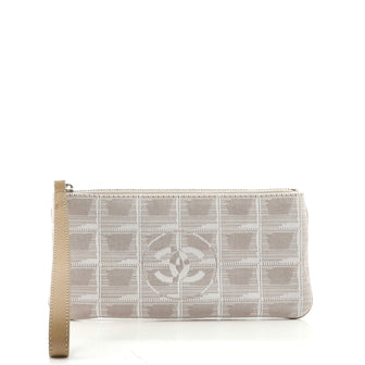 Chanel Travel Line Wristlet Pouch Nylon Small