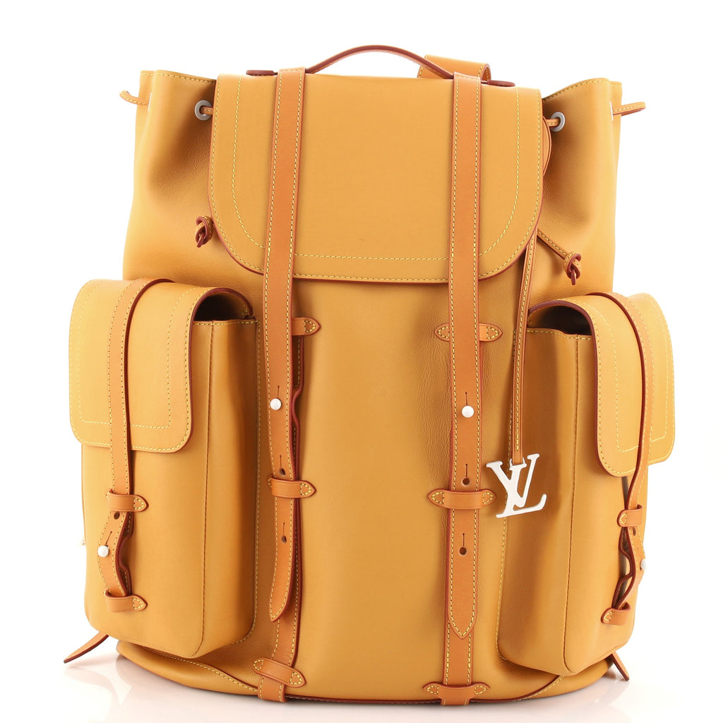 louis vuitton christopher backpack gm Louis Vuitton Christopher Backpack Vachetta Leather GM Brown 13082574