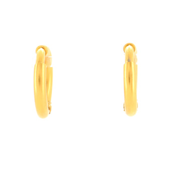 Chanel Vintage CC Hoop Clip-On Earrings Metal Small