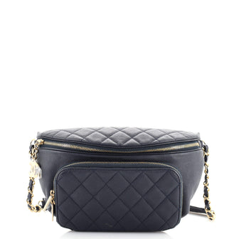 Chanel Business Affinity Waist Bag Quilted Caviar Medium