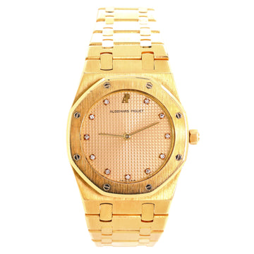 Royal Oak Quartz Watch Yellow Gold with Diamond Markers 33
