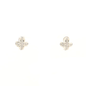 Tiffany & Co. Signature X Stud Earrings 18K White Gold with Diamonds