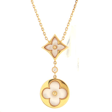 Louis Vuitton Blossom Pendant Necklace 18K Rose Gold with Mother of Pearl