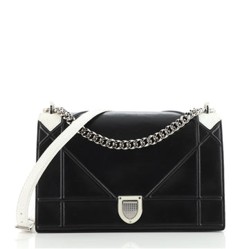 Christian Dior Diorama Flap Bag Leather with Python Large