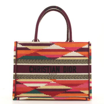 Christian Dior Book Tote Embroidered Canvas Small