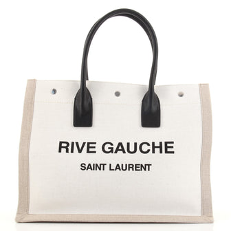 Saint Laurent Rive Gauche Shopper Tote Canvas Small