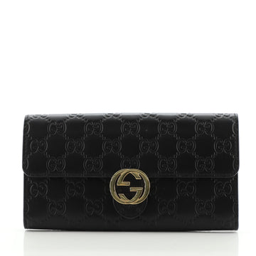 Gucci Icon Continental Wallet Guccissima Leather