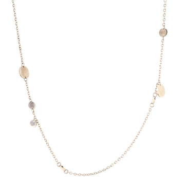 Hermes Confetti Long Necklace Sterling Silver and 18K Rose Gold