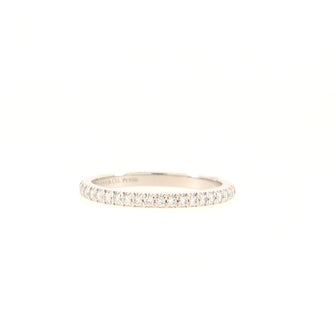 Tiffany & Co. Soleste Half Eternity Band Ring Platinum with Pave Diamonds