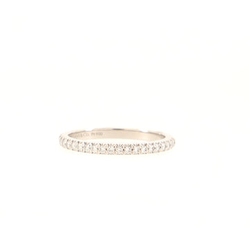 Tiffany & Co. Soleste Half Eternity Band Ring Platinum with Pave Diamonds