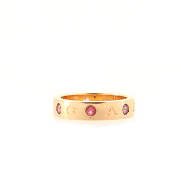 Bvlgari Roman Sorbet Band Ring 18K Rose Gold with Amethysts and Tourmalines and Diamonds