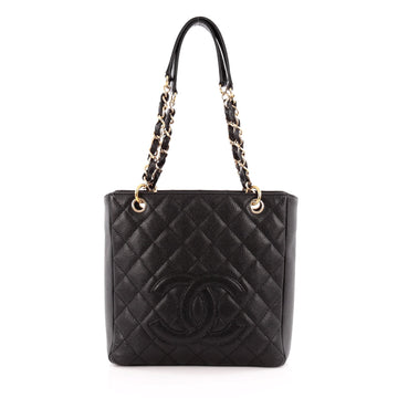 Chanel Petite Shopping Tote Quilted Caviar