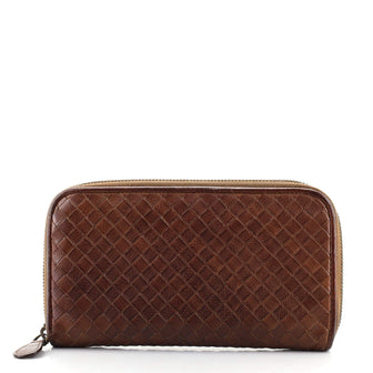 Bottega Veneta Zip Around Wallet Intrecciato Nappa Long