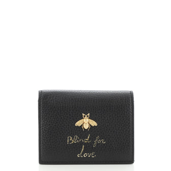 Gucci Animalier Flap Card Case Leather