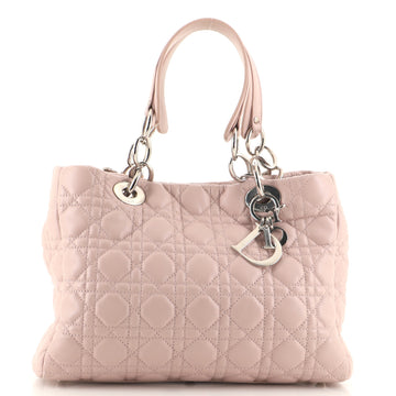 Christian Dior Soft Shopping Tote Cannage Quilt Lambskin Small