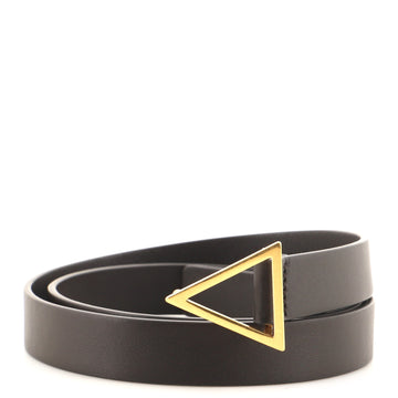 Bottega Veneta Triangle Buckle Belt Leather Thin