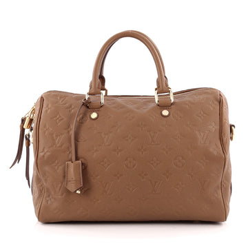 Louis Vuitton Speedy Bandouliere Bag Monogram Empreinte Leather 30