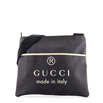 Gucci Logo Messenger Bag Coated Canvas Medium