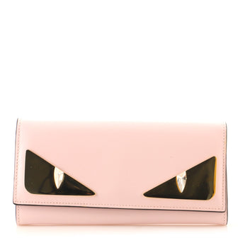 Fendi Monster Continental Wallet Leather and Metal