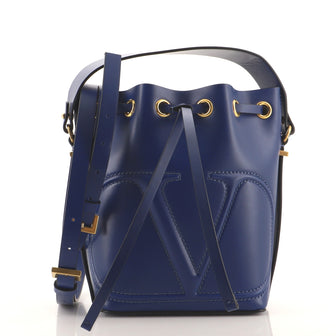 Valentino VLogo Walk Bucket Bag Leather
