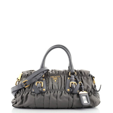 Prada Gaufre Convertible Satchel Tessuto Medium