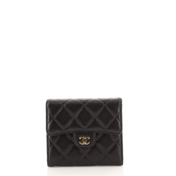 Chanel CC Compact Classic Flap Wallet Quilted Lambskin