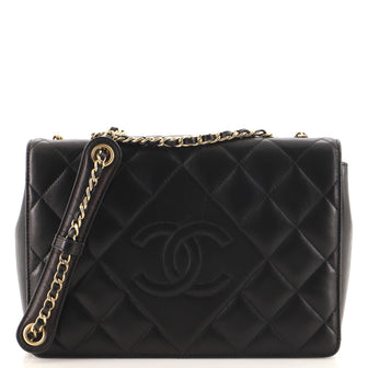 Chanel Diamond CC Flap Bag Quilted Lambskin Small