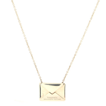 Tiffany & Co. Sweet Nothings Envelope Pendant Necklace Sterling Silver