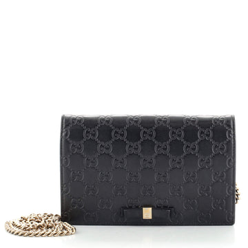 Gucci Signature Wallet on Chain Guccissima Leather