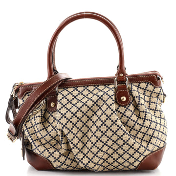 Gucci Sukey Top Handle Satchel Diamante Canvas Medium