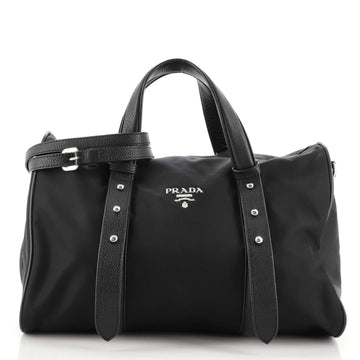 Prada Convertible Duffle Bag Tessuto with Leather Small