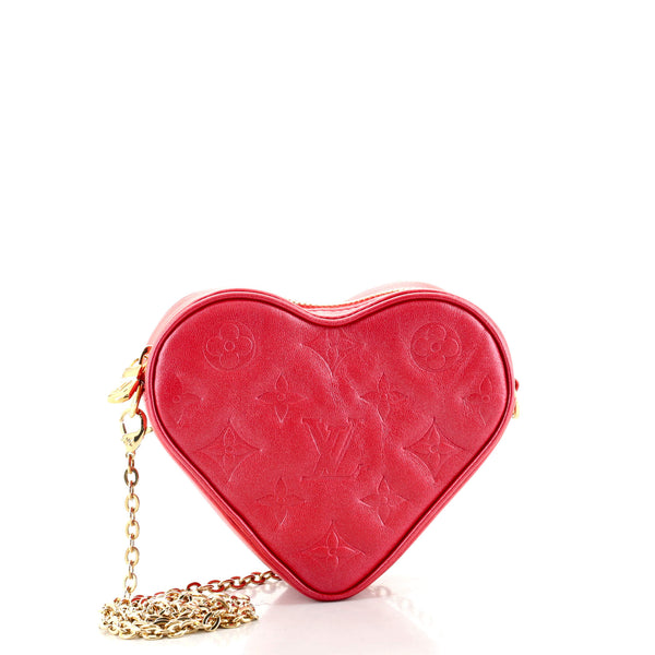 Louis Vuitton Heart on Chain Monogram Red Lambskin in Lambskin
