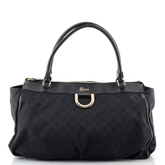Gucci D-Ring Shoulder Bag GG Canvas Large