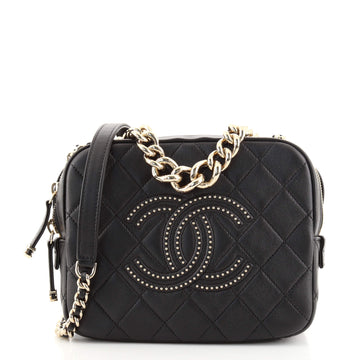 Chanel Studded CC Camera Case Quilted Lambskin Medium