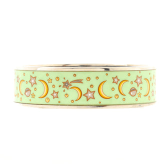 Hermes Bangle Bracelet Printed Enamel Wide