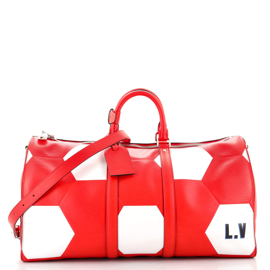 Louis Vuitton Keepall Bandouliere Bag Limited Edition FIFA World Cup Epi  Leather 50 Red 13129286