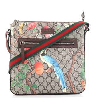 Gucci Front Zip Messenger Tian Print GG Coated Canvas Medium