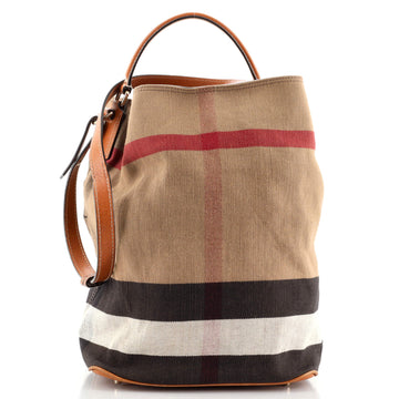 Burberry Ashby Bag House Check Canvas Medium