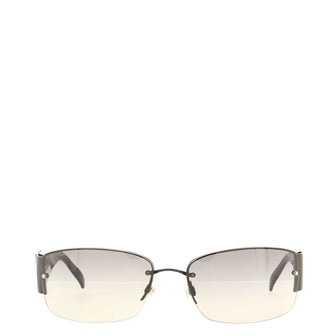 Chanel Crystal CC Rectangular Sunglasses Acetate
