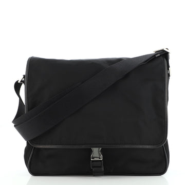 Prada Buckle Messenger Bag Tessuto Medium