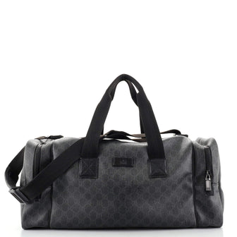 Gucci Side Pocket Duffle Bag GG Coated Canvas Large