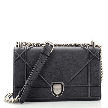 Christian Dior Diorama Flap Bag Grained Calfskin Small
