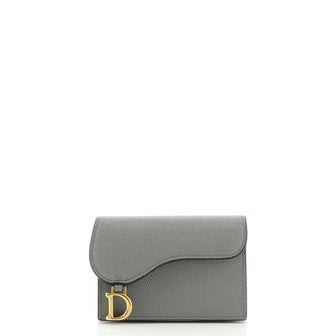 Christian Dior Saddle Card Case Leather