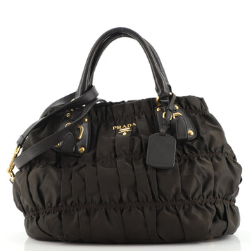 Prada Gaufre Convertible Tote Tessuto Large