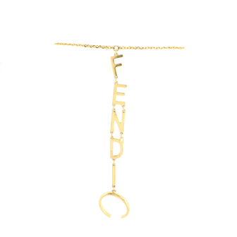 Fendi Signature Charm Chain Bracelet Metal